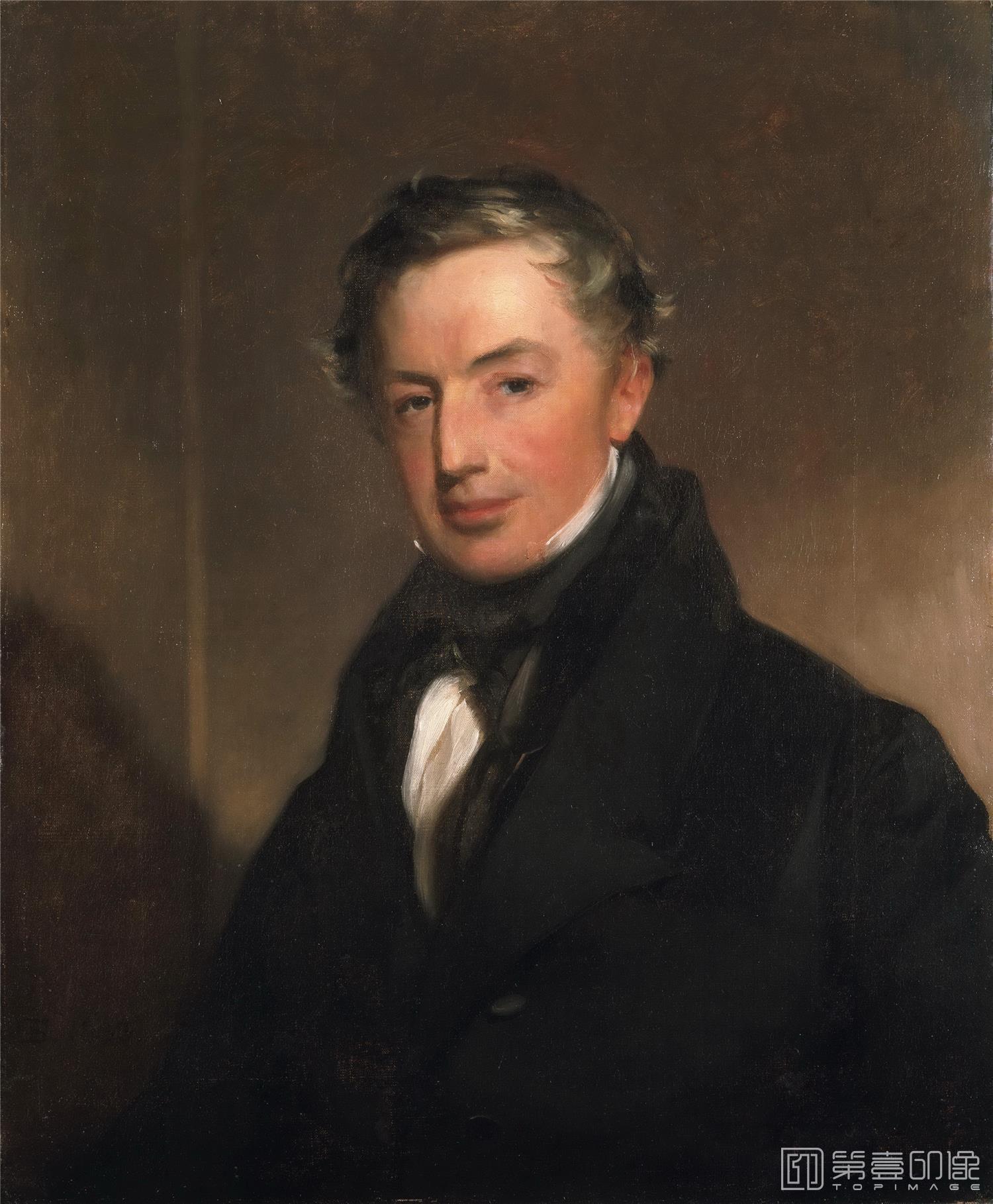 油画-美国费城美术馆藏画-Thomas Sully, American (born England), 1783-1872Portrait of General Thomas Cadwalader-631